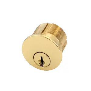 GMS Mortise Cylinder (Arrow AW, M118) - 1-1/8" Length, 5-Pin, US3 Polished Brass - Includes 2 Keys