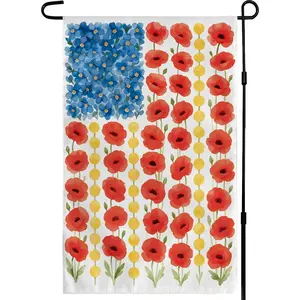 PAUSEBOLL Memorial Day Decorations - Spring Garden Flag for Easter Summer | 12x18 Inch Double Sided Patriotic American Flag for Outdoor Outside Yard 250 America Anniversary USA Celebration 4th of July Decor