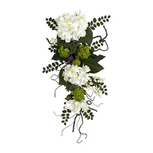 28" Hydrangea Teardrop by Nearly Natural