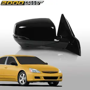 Power Mirror Front Passenger Side Gloss Black Fit For 03-2007 Honda Accord Sedan