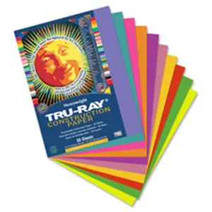 212 MAIN Construction Paper, 76 lb, 9 in x 12 in, 50-Pack, Assorted Colors, Office Stationery Art Materials