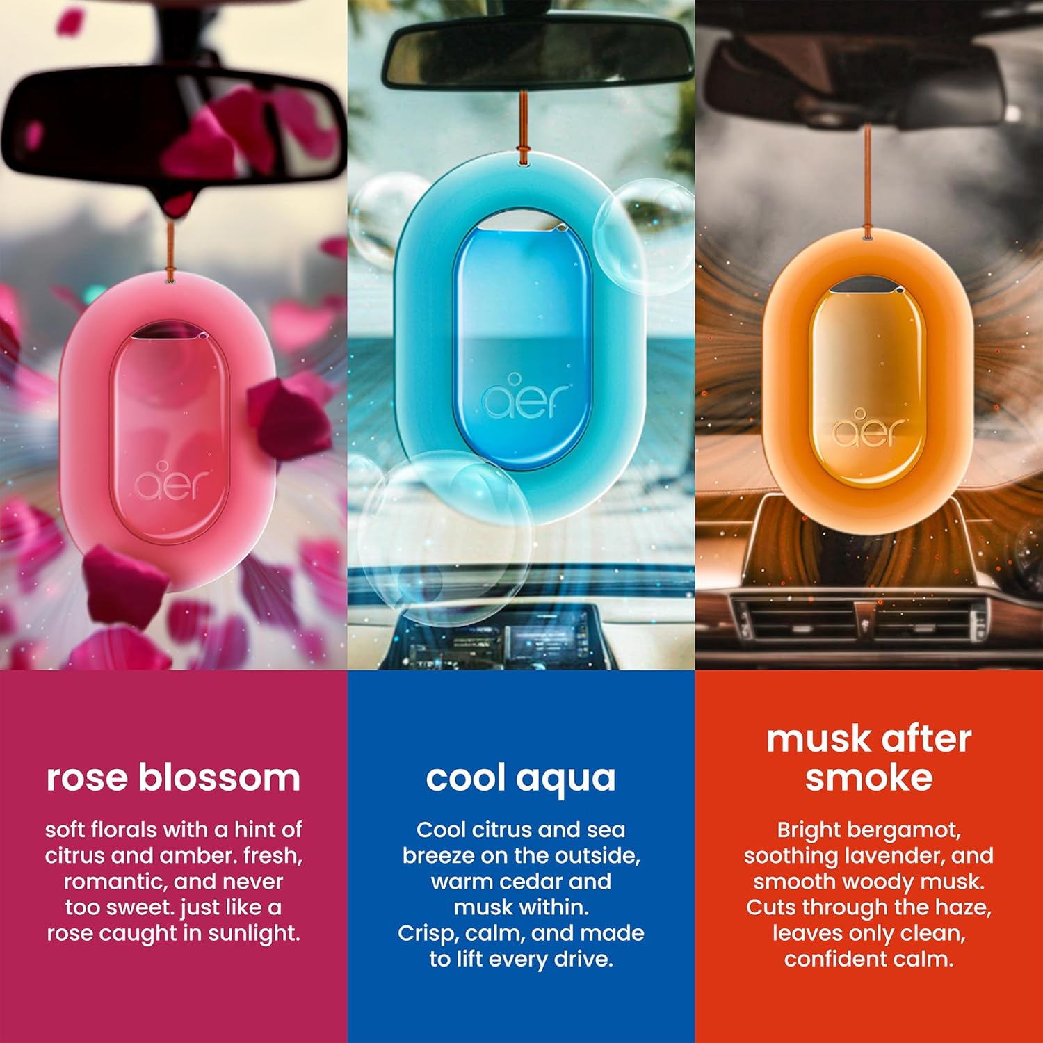 Godrej Aer O Hanging Car Freshener, Assorted Pack of 3 Car Fragrance Set Car Odor Remover Car Scents Car Perfume Godrej Aer O Hanging Car Freshener, Assorted Pack of 3 Car Fragrance Set Car Odor Remover Car Scents Car Perfume