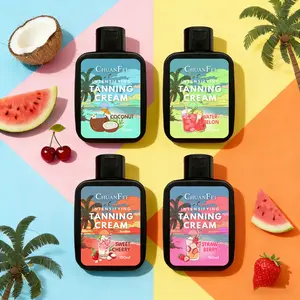 Natural Lightweight Sunscreen Lotion, UV Protection & Moisturizing, Healthy Tan Liquid, Wheat Color Self-Tanning Cream, Women & Girls Skin Care