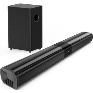 Sound Bar for Smart TV with 5.25 Inch Subwoofer, 100W 24 Inch Soundbar for TV, TV Soundbar with Optical, ARC, AUX and Bluetooth 5.3 Inputs, Detachable Surround Sound System for TV