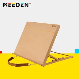 MEEDEN Art Desk Easel Adjustable Art Stand: 5-Position A2 Drawing Easel - Portable Table Top Easel with Carry Belt - Sturdy Beechwood Desktop Easel for Painting