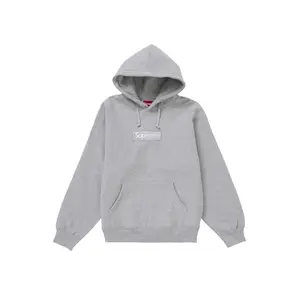 Supreme Men's Box Logo Hooded Sweatshirt (FW24) Heather Grey, from StockX