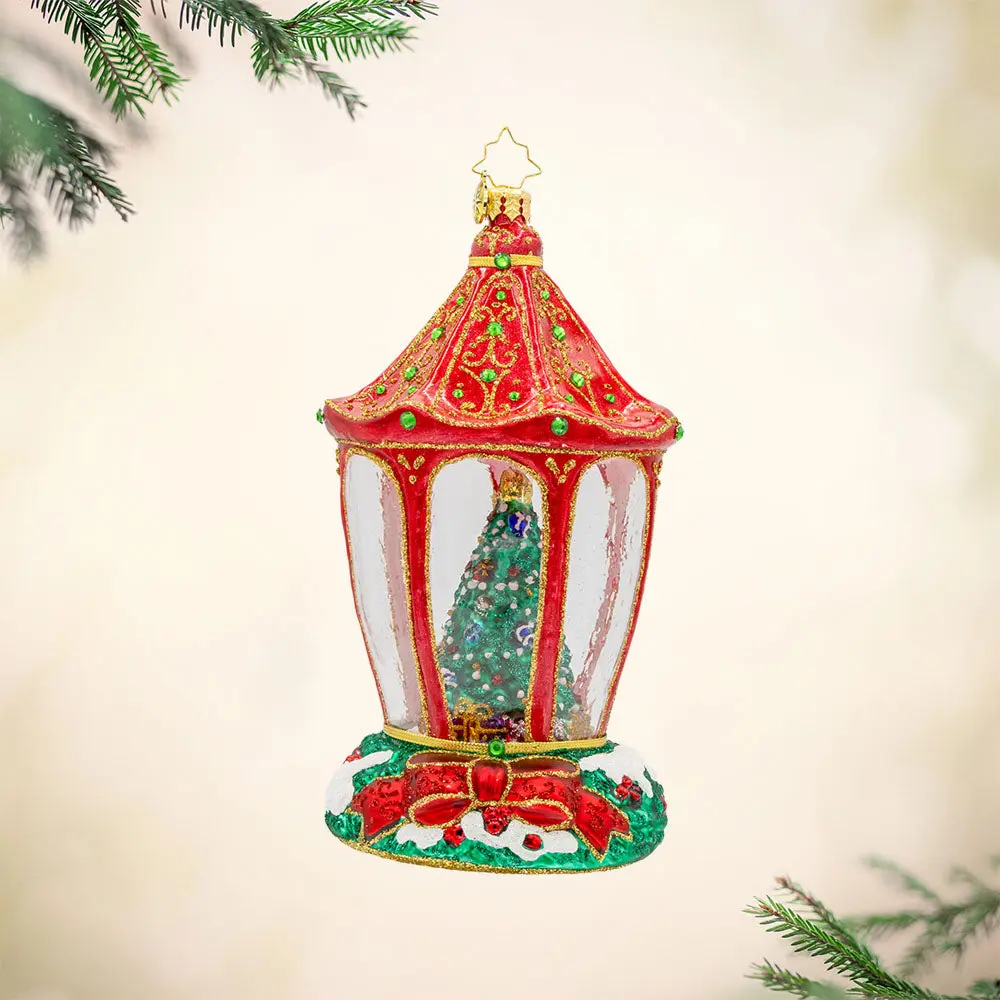 Sparkle 'n Spruce LED Lantern, Festive Decor for Christmas Tree, Magical Room Decor for Home & Party Supplies
