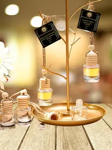 Car Air Freshener Diffuser Bottle Hanging Perfume Bottles,  Aromatherapy Fragrance Essential Oil Diffuser Pendant Bottle Car Decor