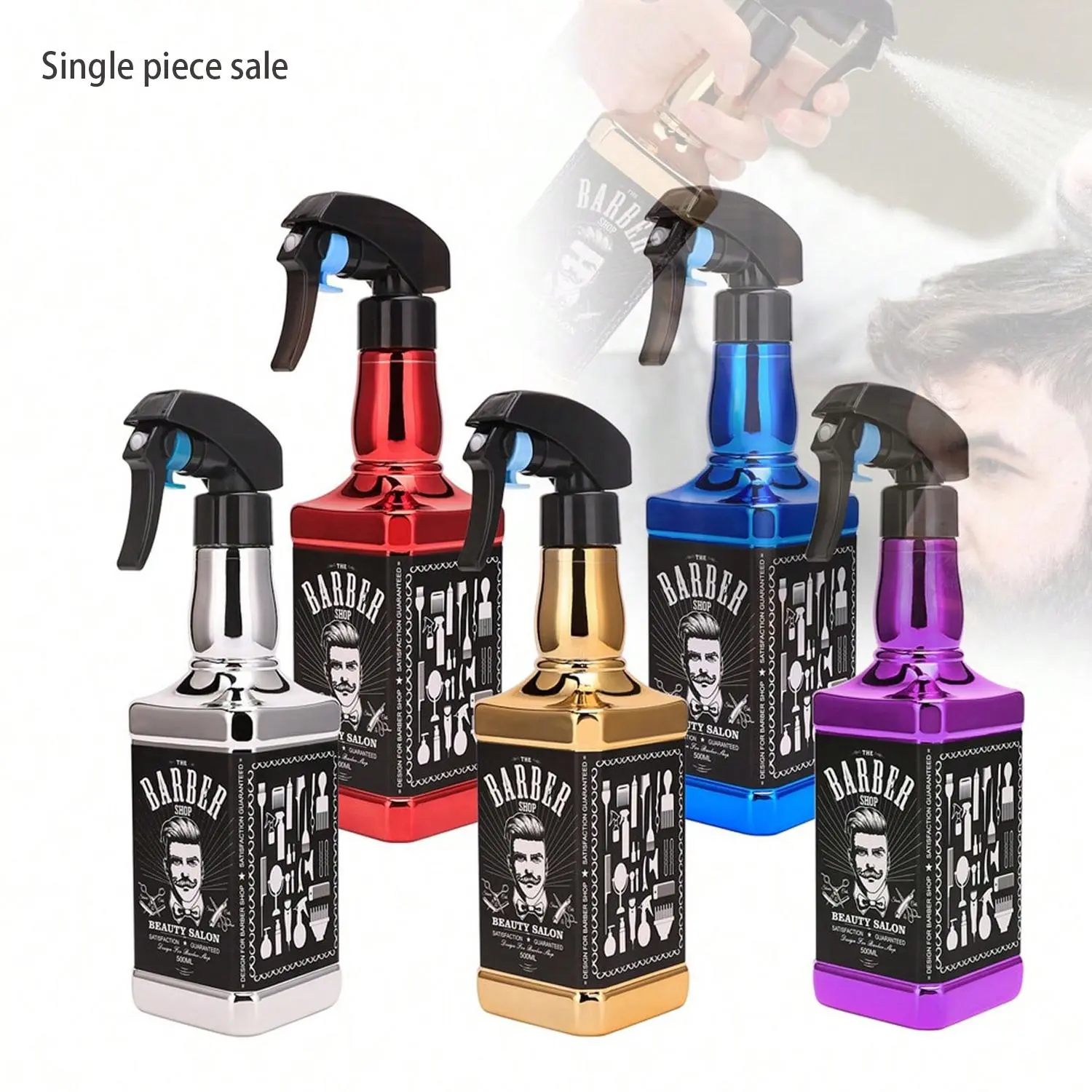 500ml Hair Fine Mist Sprayer, 1 Count Single Piece Hair Styling Spray Bottle, Hairdressing Spray Bottle for Beauty Salon Barber Shop, Heatless Styling Tool for Home Use, Salon Equipment, Hair Products, Salon Supplies