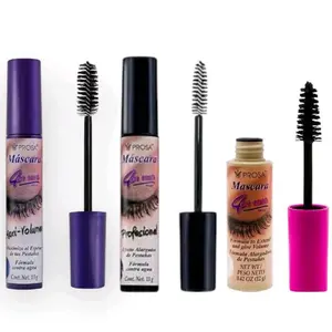 PROSA Bundle Mascara 3 Pack - Long Lasting Eyelash Mascara for Makeup - Original Product Title with Brand Name Smudge Proof Waterproof Cosmetic