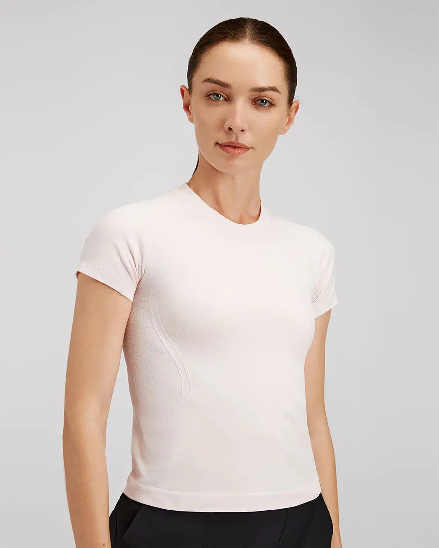 Seamless Short Sleeve Yoga Tops
