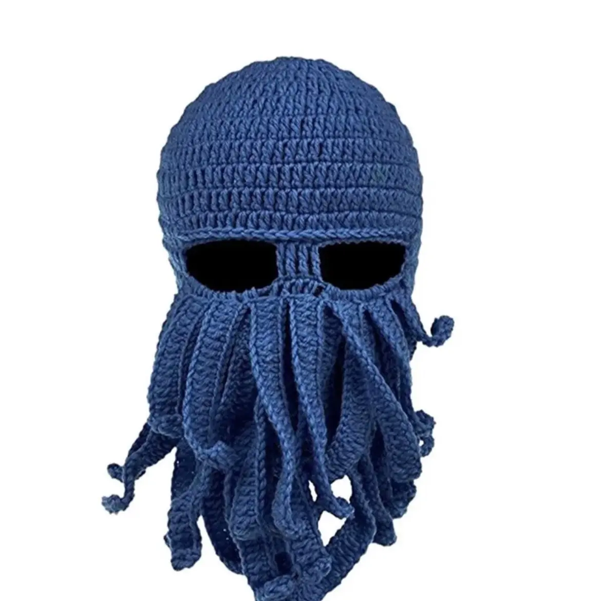 Funny Tentacle Octopus Hat Crochet Cthulhu Beard Beanie Knit Mask Cap