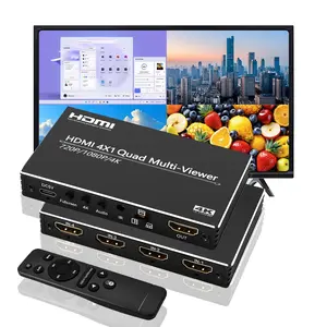ACHAVE HDMI 4x1 Switcher, 4-In-1-Out HDMI Splitter Screens Distributor, 1080p Resolution, Multi-Mode Support for Security Monitoring, PC, DVD, Viewer Compatibility