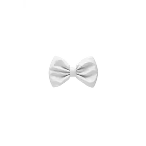 Mini Bow White Satin Toe Clip
