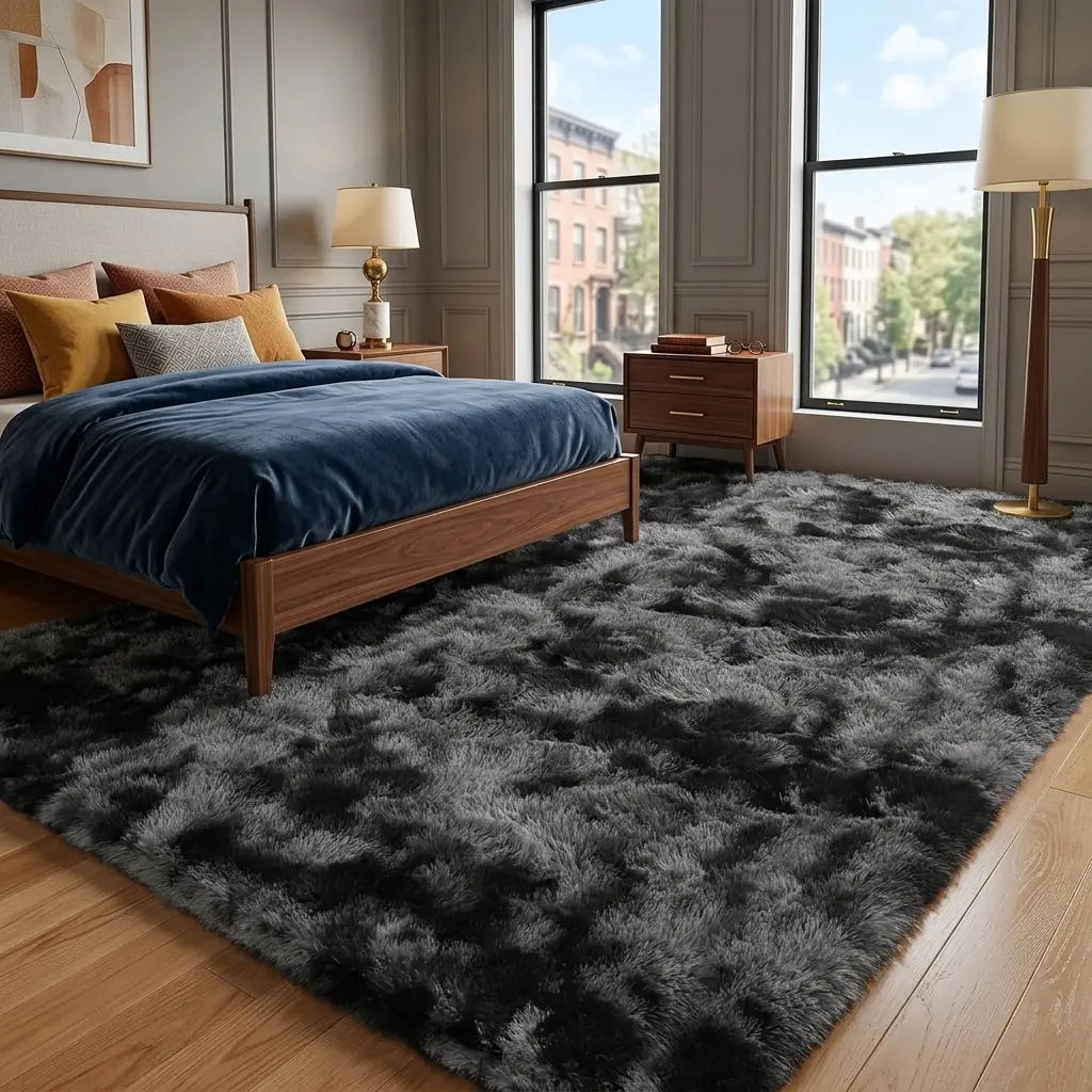 LUOGORT Ultra Soft Area Rugs For Bedroom Living Room Large Modern Fluffy Carpet Non Slip Backing Easy Maintain Mat For Hallway Dorm Apartment Home Office Home Decor Multiple Sizes