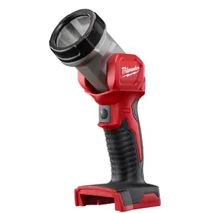 Milwaukee M18 18-Volt Lithium-Ion Cordless Flashlight 100 Lumens LED with Red Handle and Black Base