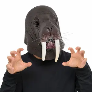 Realistic Animal Mask, Vivid Walrus Masks, Sea Lion Headgear, Seal Design, Party Props, Carnival Role-Play, Masquerade Costume
