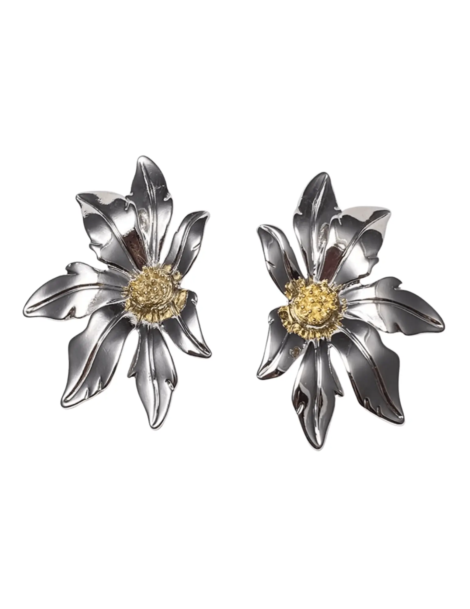 Fleur de Camélia Two Tone Flower Earring