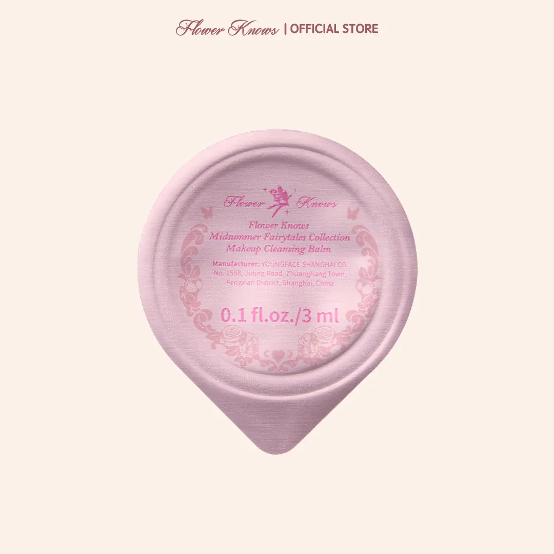 Flower Knows Midsummer Fairytales Cleansing Balm, Gentle & Soothing Makeup Remover, Hypoallergenic & Alcohol-Free Formula for All Skin Types, Sample Size, Melting Cleansing Balm Face Makeup Remover