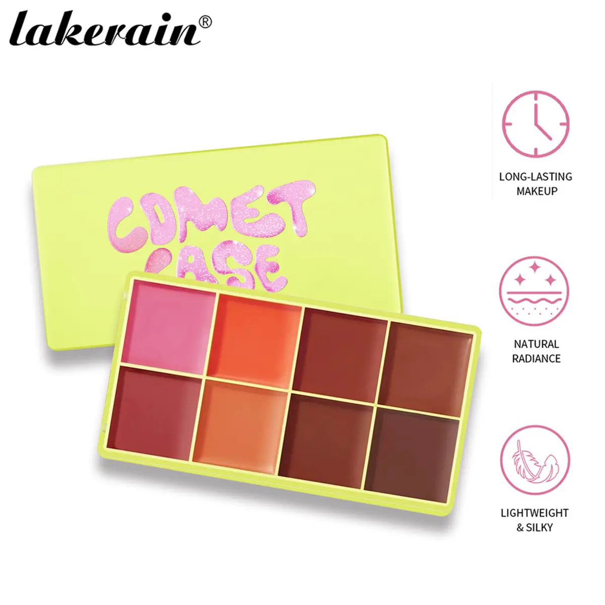 DIY Matte Cream Face Palette Multifunctional Blush Bronzer Lip, Ultra Smooth Blendable Texture Natural Soft Shaping, No Patchy Finish, Ideal for Commute Work Bag or Carry-On