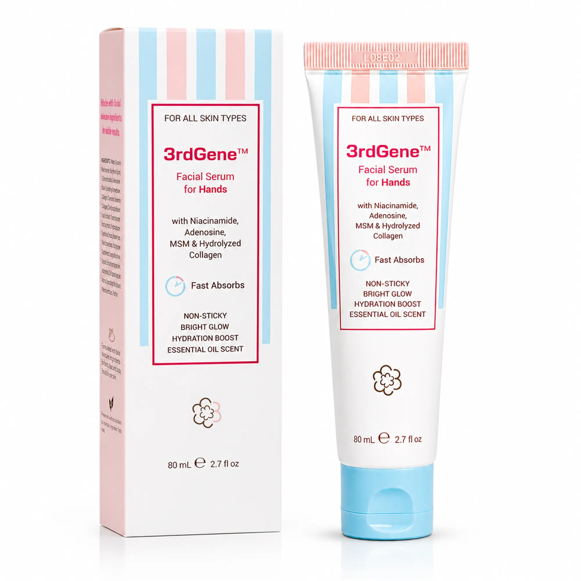 3rdGene Facial Serum for Hands, 80 mL – Fast-Absorbing Lightweight Hand Serum, Non-Greasy Hydration