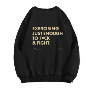 Exercising Just Enough to F*ck & Fight Hoodie, Funny Sarcastic Workout Sweatshirt, Funny Fitness Saying Shirt, unisex shirt