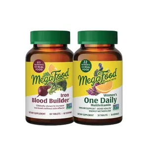 MegaFood Women's Wellness Bundle I Blood Builder Iron Supplement and Women's One Daily Multivitamin