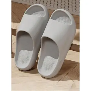 Men's Casual Solid Color Slides, Soft Comfortable Home Slippers, Non-slip Slippers for Indoor & Outdoor Wear, Flipflop