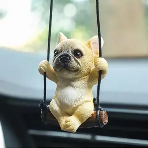 Cute French Bulldog Car Accessory Rear View Mirror Hanging Ornament