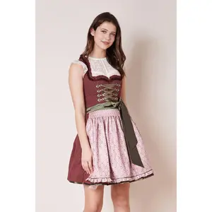 Oktoberfest Mini Dirndl 2pcs. 50cm "Doris" red (36,38,40)