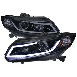 2012-2013 Honda Civic Coupe/ 2012-2015 Civic Sedan LED Bar Projector Headlights (Glossy Black Housing/Smoked Lens) 2012-2013 Honda Civic Coupe/ 2012-2015 Civic Sedan LED Bar Projector Headlights (Glossy Black Housing/Smoked Lens)