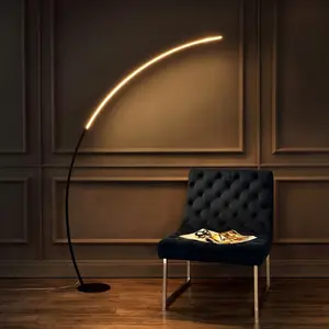 JONATHAN Y Enzo Contemporary Minimalist Metal Arc Dimmable Integrated LED Floor Lamp; for Living Room, Bedroom, Kitchen, Office