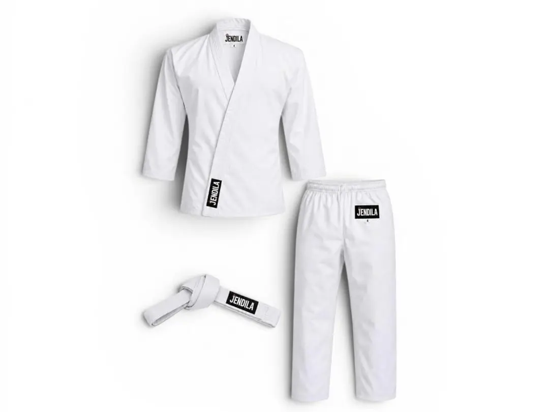 Lightweight Karate Gi Set for Kids & Adults – Traditional Martial Arts Uniform with Jacket, Pants & White Belt