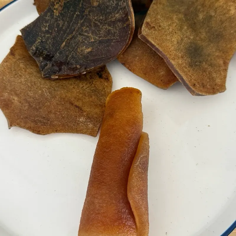 Ijebu Dried Ponmo (cow skin) from Nigeria. 5 pieces per pack. Easy to soak.