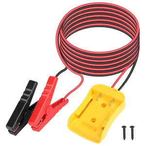 Jumper Cable Clamps for De walt 20V Battery, 6FT 12AWG Battery Jumper Starter