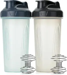 shaker bottle Mr. Pen- Shaker Bottles for Protein Mixes, 28 oz, 2 Pack, Clear, Protein Shaker Bottle with Wire Whisk Ball, Blender Bottle