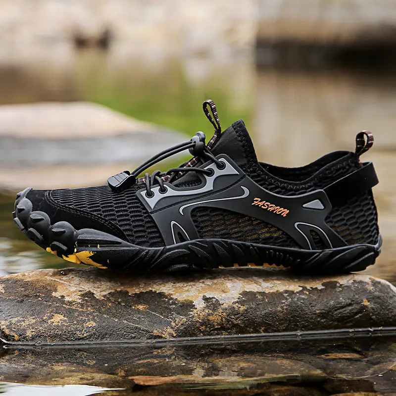 Lightweight breathable mesh wading shoes — men’s non-slip lace-up shoes suitable for hiking, travel, and beach use