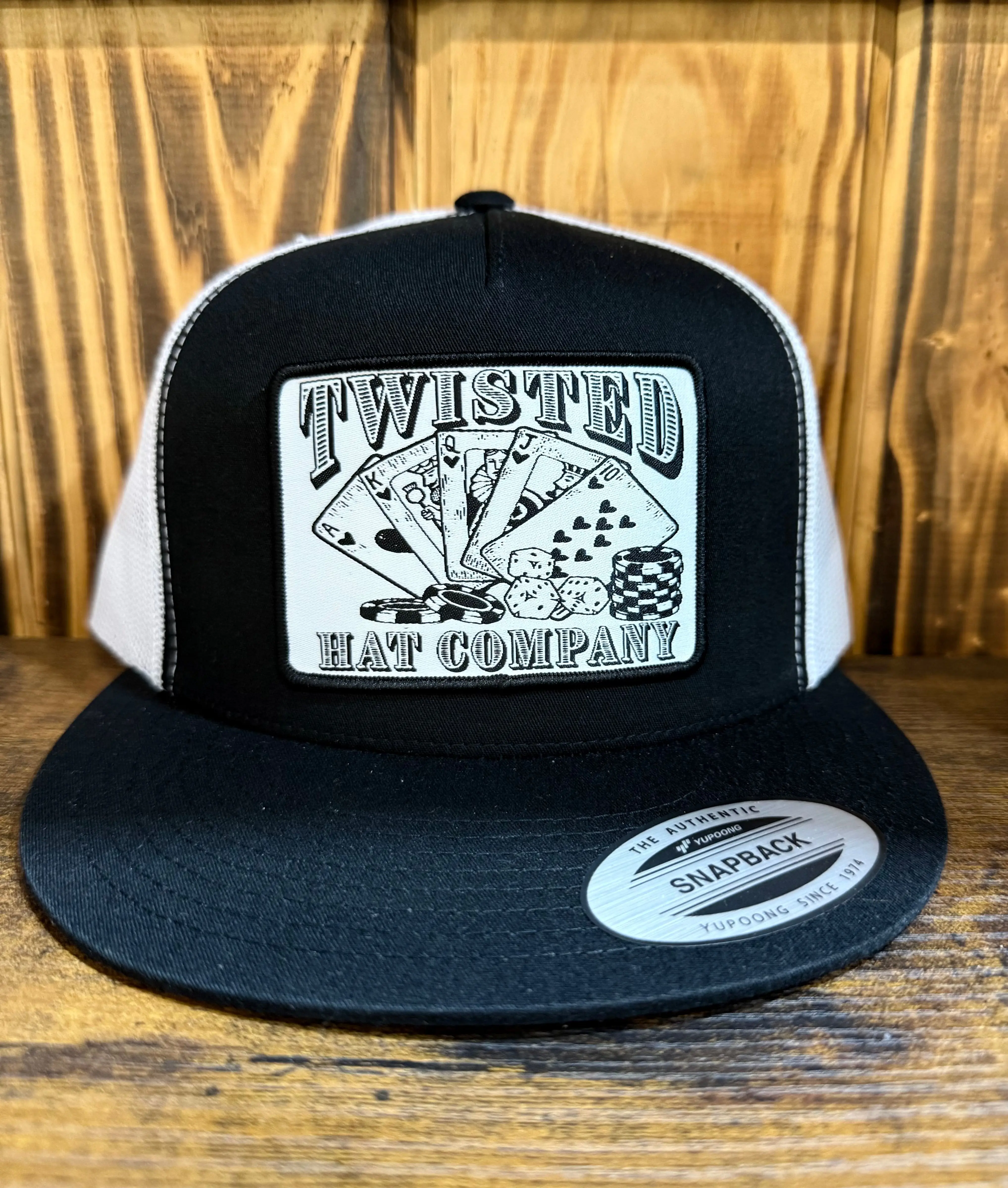 Gambler Black/White Snapback Hat