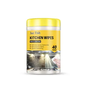 Jue-Fish Kitchen Wipes Kitchen Countertop Stove Oven Multi-Functional Household Heavy Grease Cleaning Wipes