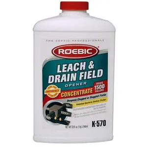 212 MAIN Roebic K-570-Q-4 Concentrate Powerful Household Drain Cleaner, Leach & Drain Field Opener - 1 qt, Powerful Drain Cleaner