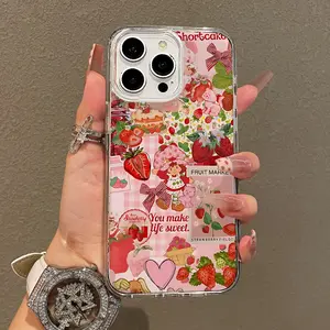 Trendy Magnetic Case for iPhone11/12/13/14/15/16/17/promax, Strawberry Sweet Life Ultra Slim, MagSafe Support, Shockproof | Playful & Fun Style