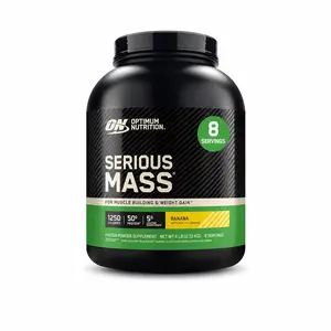 OPTIMUM NUTRITION Edible Serious Mass High-Calorie Protein Powder - Banana Flavor, 6 lb (2.72 kg)