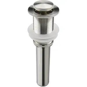 Bathroom Sink Drain,Drain Stopper Bathroom Sink Without Overflow,Pop Up Drain Strainer,Stainless Steel Brushed Nickel