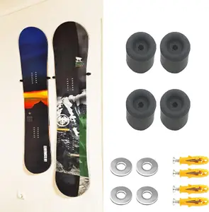 Ski/ Snowboard Storage Rack, Snowboard Display Rack, Wall Mount Storage Organizers, Floating Hanger Rack - Invisible Design - Hold 2 Snowboard - Screws and washer Included - Protect Snow Board