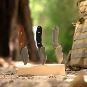 CJRB Mutt EDC Hunting Knife with AR-RPM9 Steel Balde and G10/Wood/Micarta Handle, Fixed Blade Knives for Outdoor Adventures,Camping and Hiking