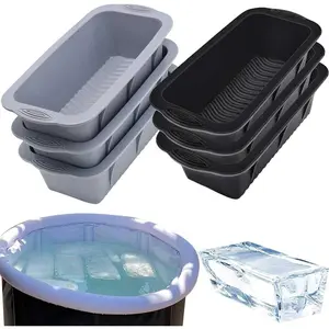 Large Ice Block Mold for Ice Bath Tub, 6 count   Mold for Cold Plunge Tub, Total 14.4 Lb Ice Block,   Tray Ice Molds  Big Ice Tray for Ice Bath Accessories