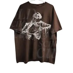 Skeleton Ripping Rib Cage Vintage 90s Graphic T-Shirt, Dark Art Horror Shirt, Retro GrungeTee, 90s Skull Shirt, Y2k Gothic Tee, Washed Shirt, Tee Menswear Top Underwear Streetwear