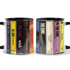 The Cure Albums Cassette Mug, Vintage Retro 90s Music Collection Accent Mug, Fan Gift