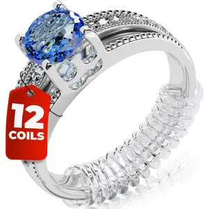 12Pcs Loose Ring Adjustment Ring Sizer, Ring Resizing Spacer or Tightener, Invisible Retainer, 6-Size Adapter Adjusts nearly all ring sizes, reduces size range by 0.5-1.5 sizes Suitable for men's and women's rings Ring Fixer