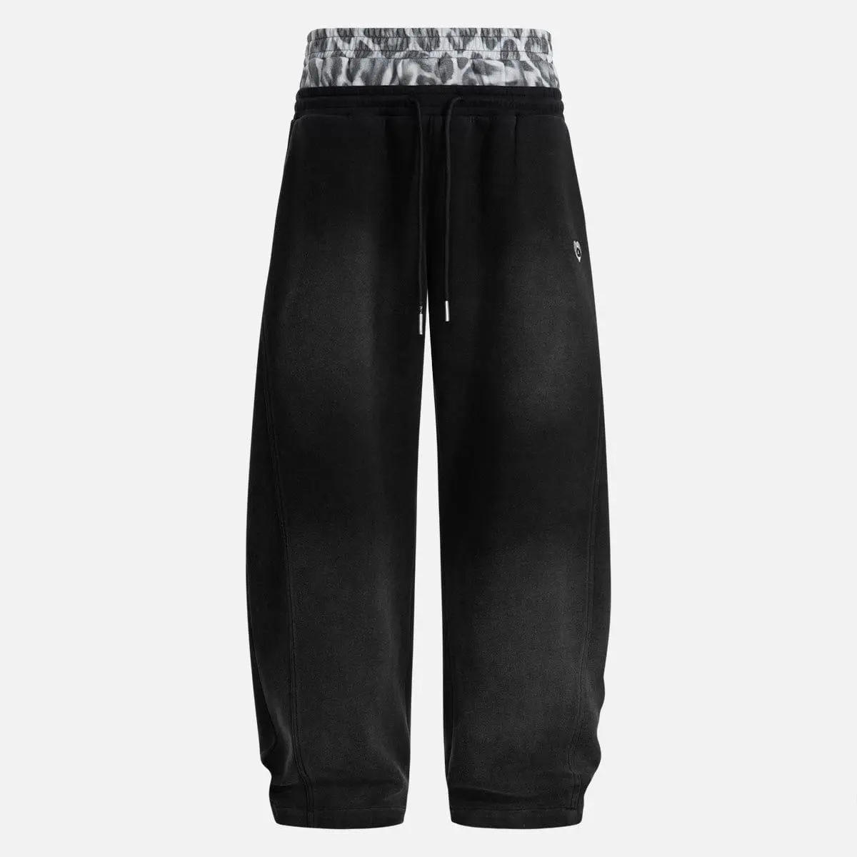 Aelfric Eden Baggy Sweatpants Wide-Leg  Leopard Double Waist Layered Print Soft  Unisex Streetwear Casual Joggers,summerwins
